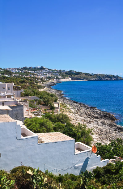 卡斯特罗全景。普利亚区。意大利。图片下载