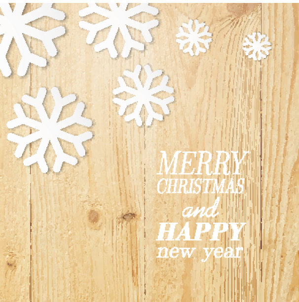 镶有白雪和星星的木板。图片下载