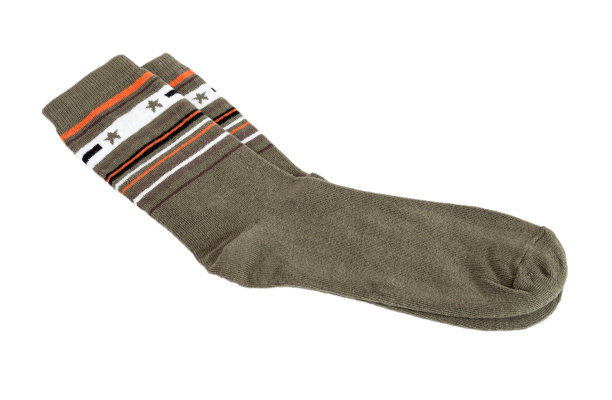 一双时尚的袜子孤立在白色的背景上图片下载