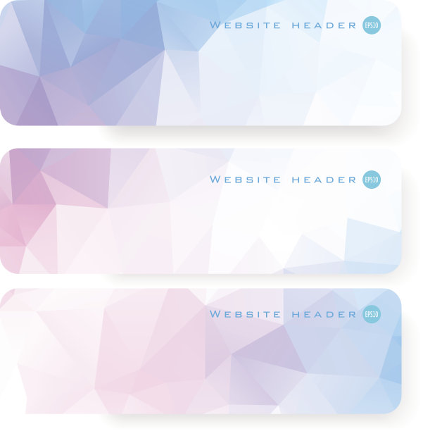 抽象矢量马赛克横幅图片下载