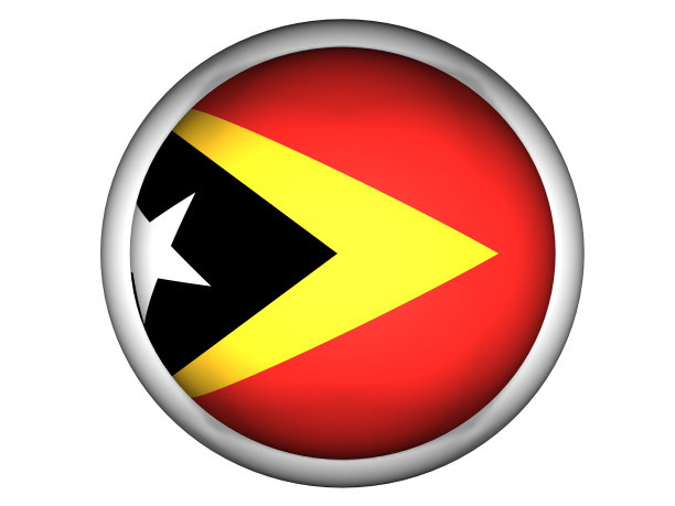 东帝汶国旗。按钮样式图片下载