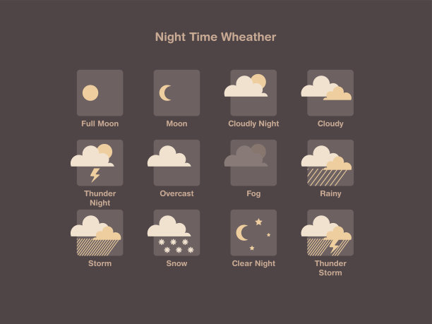 晚上天气图标图片下载