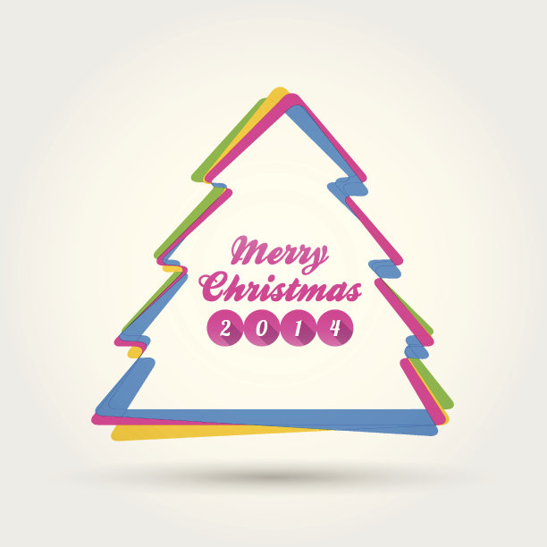 2014圣诞快乐，现代设计图片下载