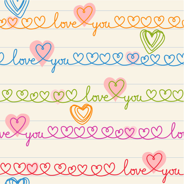 我爱你的背景图案设计图片下载