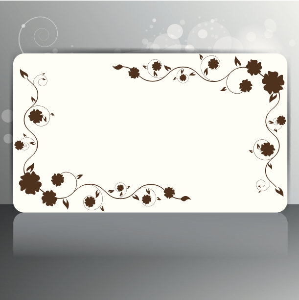 带有花卉背景的抽象卡片图片下载