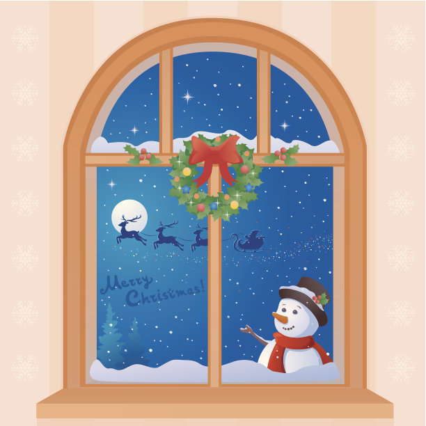 圣诞节的窗口图片下载