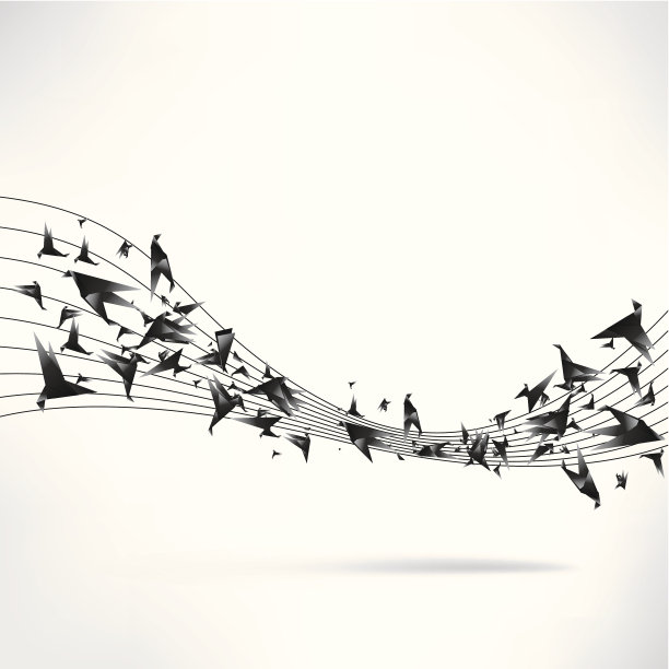 在抽象背景上的折纸鸟图片下载