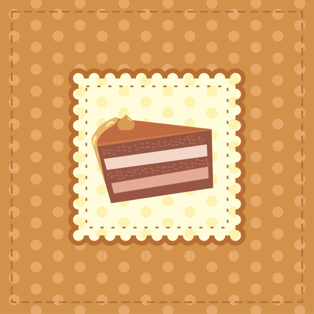 贺卡和一块蛋糕图片下载