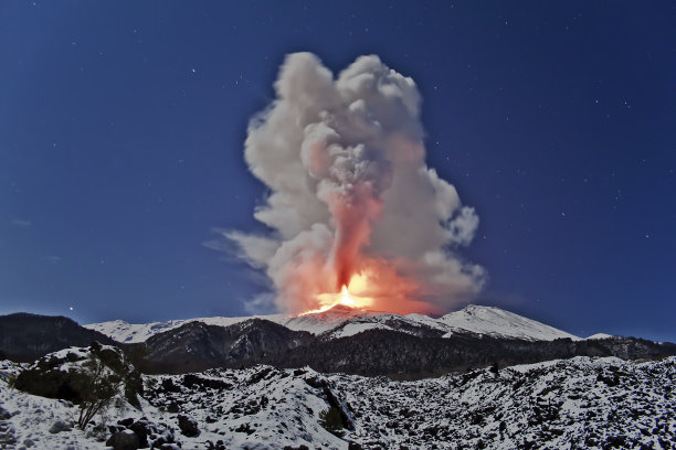 埃特纳火山爆发图片下载