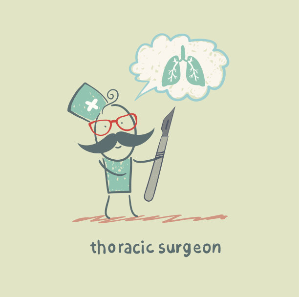 手持手术刀的胸外科医生图片下载