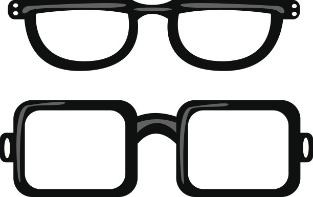 复古眼镜孤立在白色背景图片下载