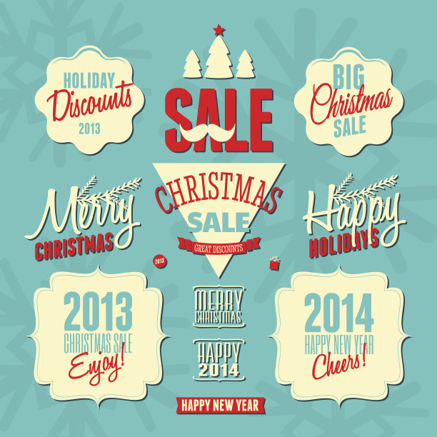 圣诞节的设计元素图片下载