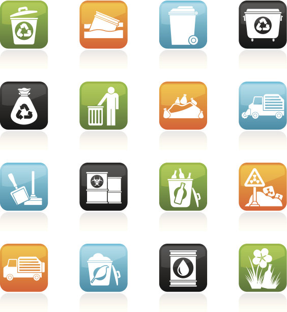 垃圾和垃圾图标图片下载