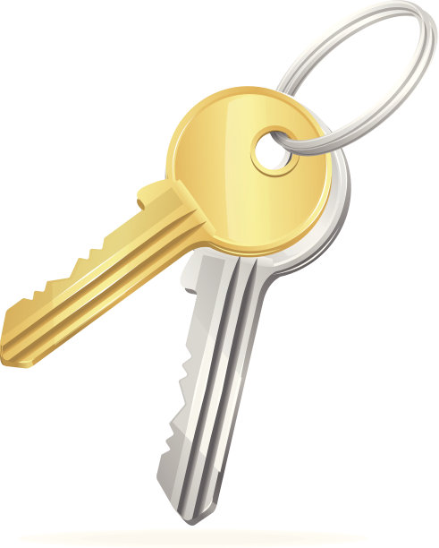 矢量金钥匙串图片下载