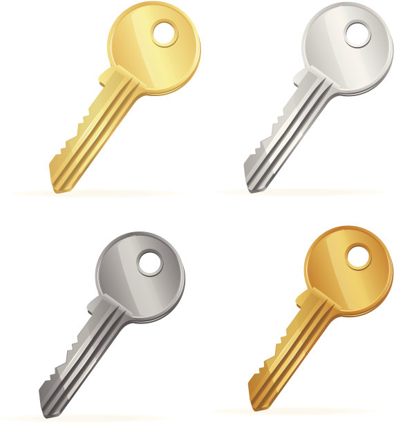 矢量金钥匙集合图片下载