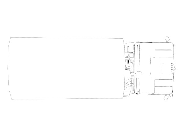 大卡车。线框图片下载