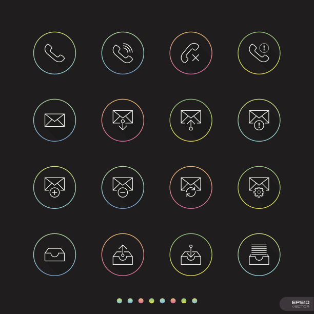 Web和移动端细线条图标合集3图片下载