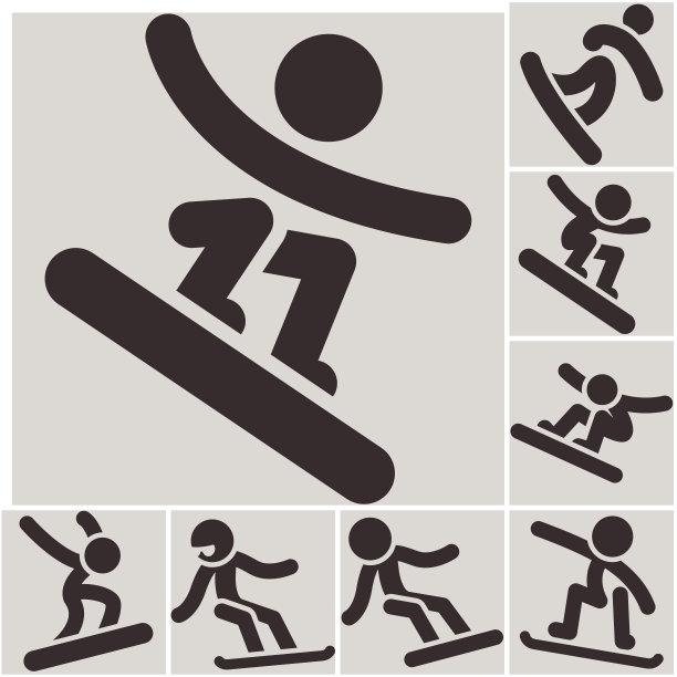 滑雪板设置图标图片下载