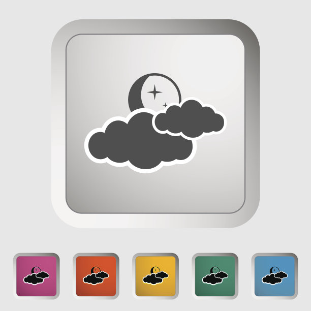 云,月亮,星星图片下载