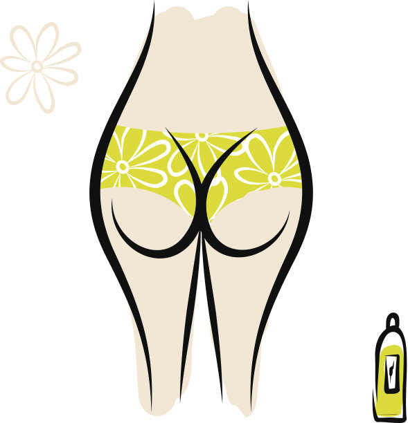 性感的女性臀部内裤图片下载