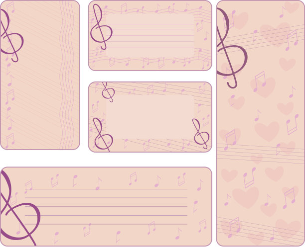 收集装饰标签的音乐主题图片下载