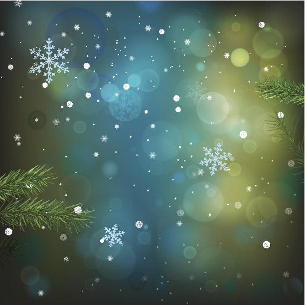 圣诞树上的雪花图片下载