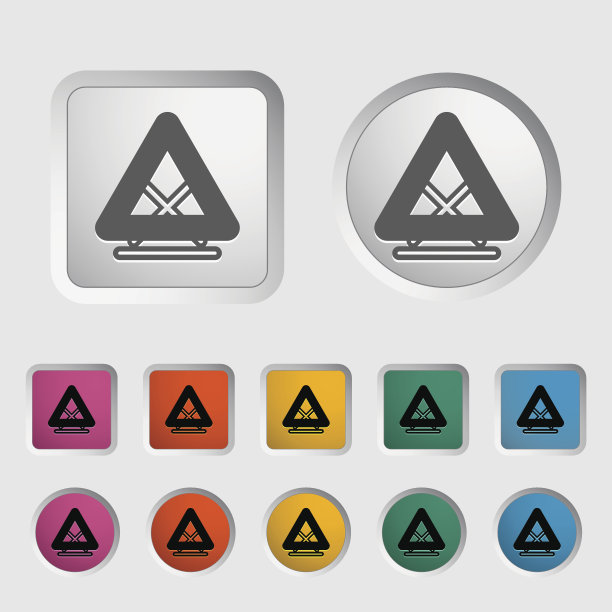 警告三角形单图标。图片下载