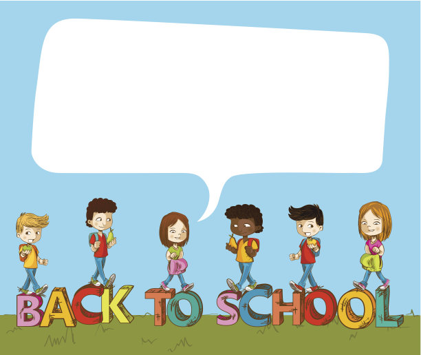 回到学校社会儿童的背景图片下载
