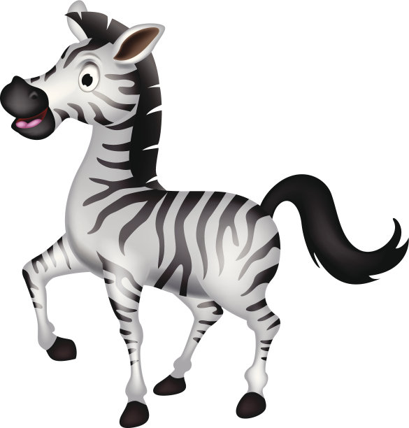 卡通可爱的斑马图片下载