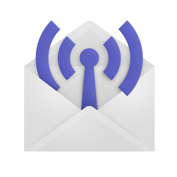 信封里的Wi - fi图标。图片下载