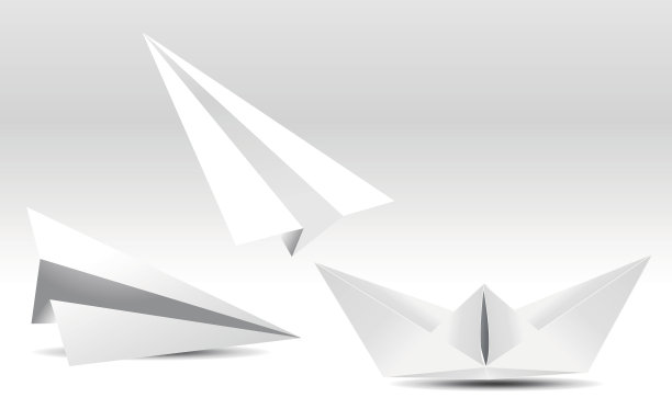 纸飞机和纸船图片下载