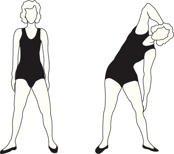 女孩的练习。妇女从事体力活动图片下载