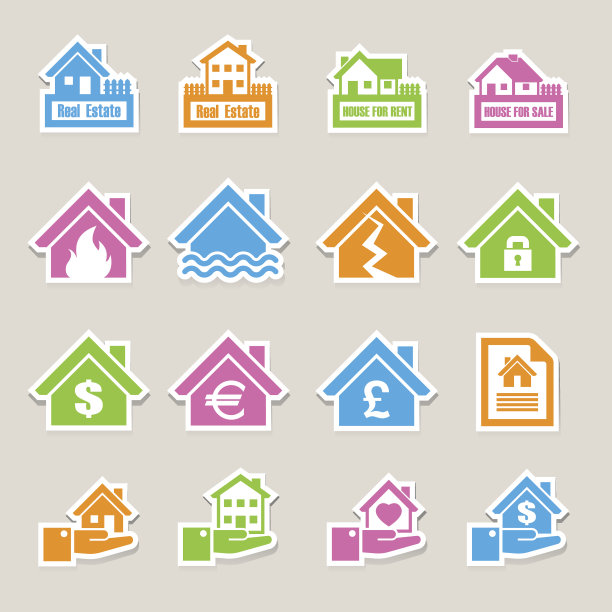 房屋保险图标设置。图片下载