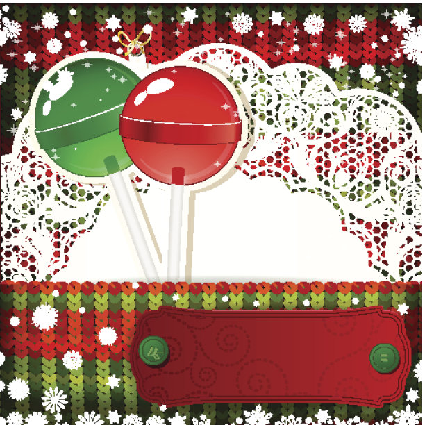 圣诞节棒棒糖框架图片下载