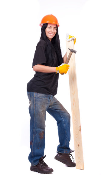 穿着工作服的女孩图片下载