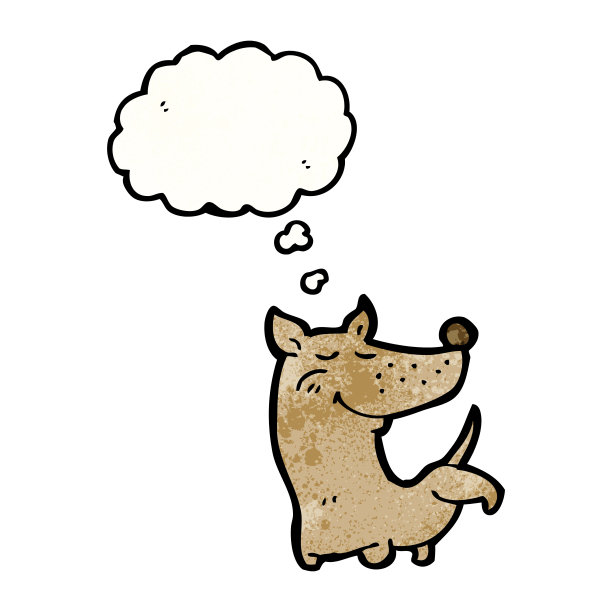 卡通狗翘起了腿图片下载