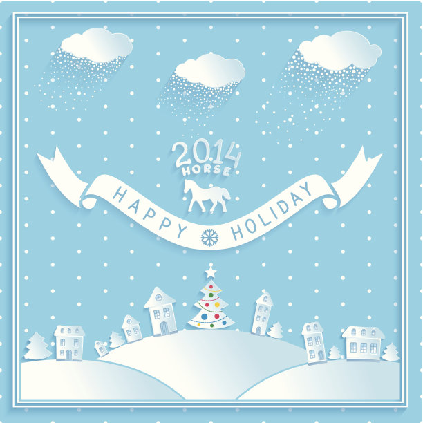 新年矢量复古问候节日快乐图片下载