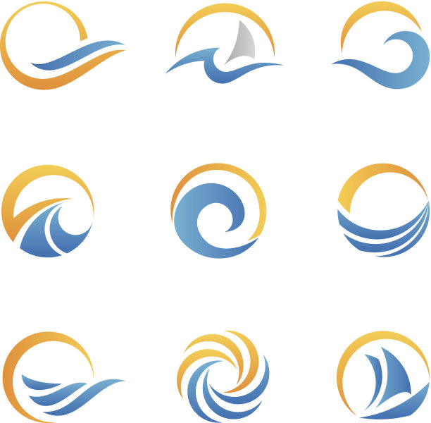 矢量集的海符号图标图片下载