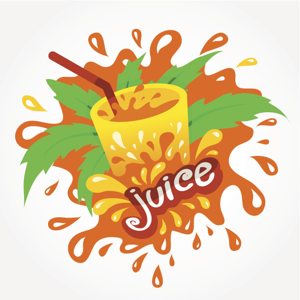 果汁饮料饮料喷溅橙汁图片下载