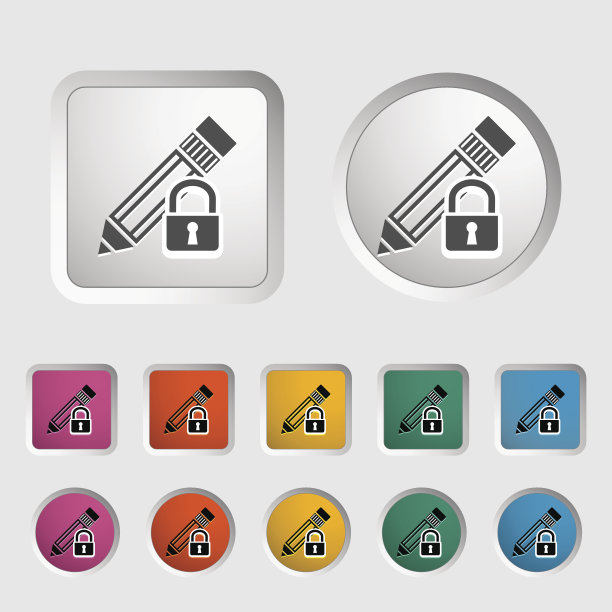 锁定编辑单个图标。图片下载
