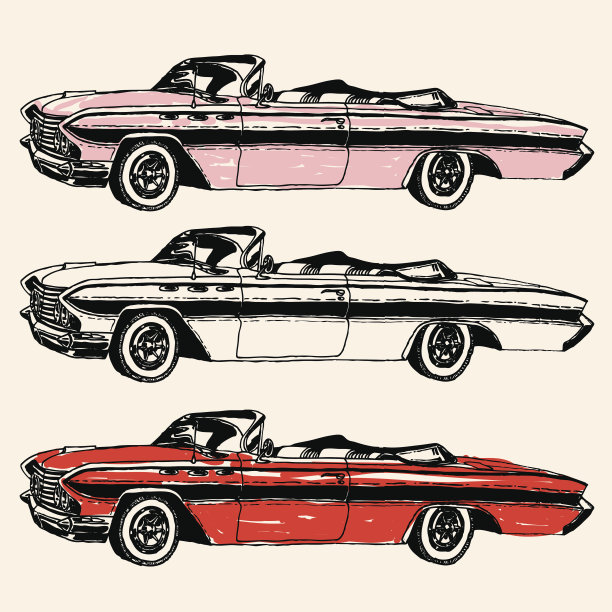 旧汽车。草图图片下载