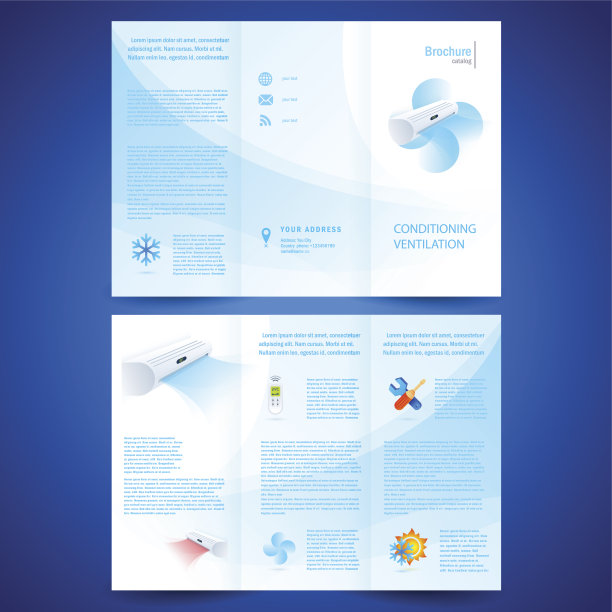 宣传册夹单张空调-空调通风系统图片下载