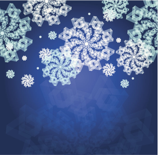 抽象的圣诞背景与雪花图片下载