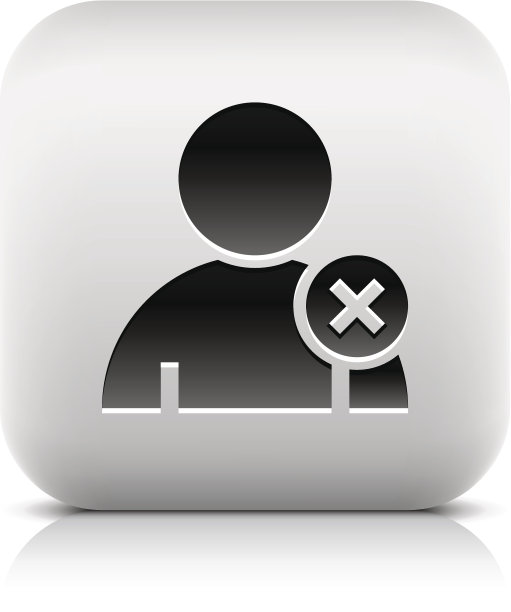 用户签名用删除象形图方形图标的网页按钮图片下载