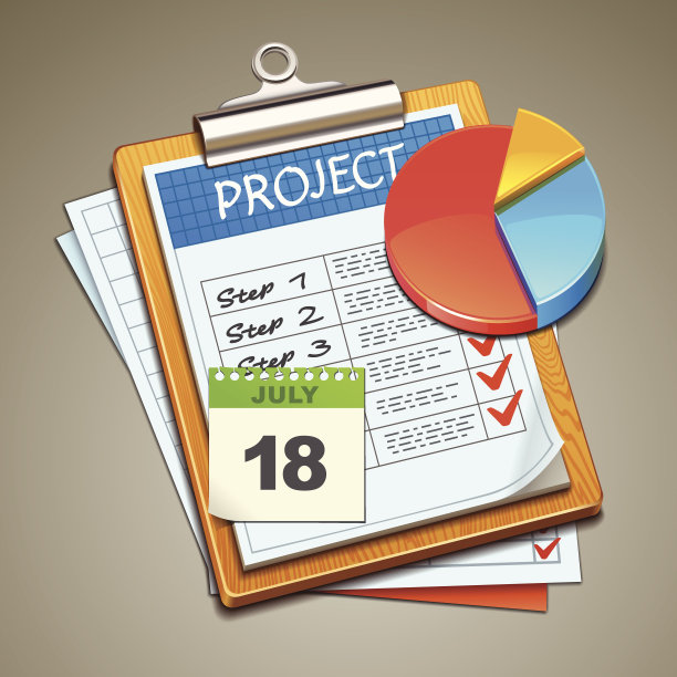 带有剪贴板的图表图标图片下载