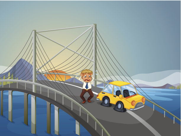 桥上发生了车祸图片下载