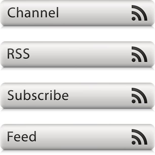 RSS标志黑色象形图圆角矩形图标web互联网按钮图片下载