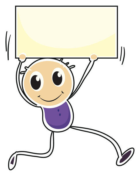 拿着空牌子的男孩图片下载