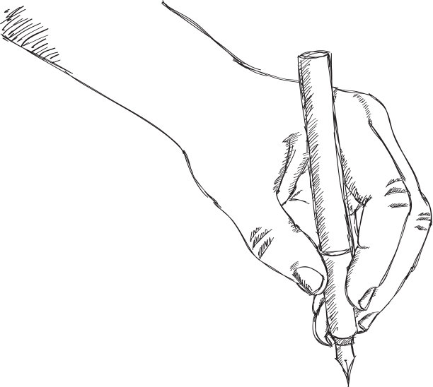 人的手涂鸦矢量插图。图片下载