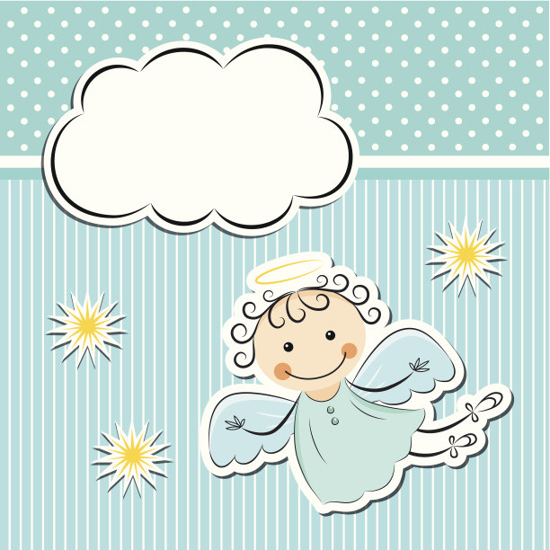 有星星和云彩的小天使图片下载